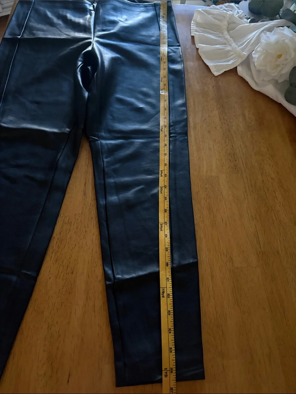 Banana Republic Black Faux Leather Cropped Ankle Pants